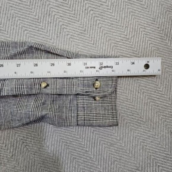 Preswick & Moore Button Down Shirt Men's Medium Houndstooth Quiet Luxury - Picture 4 of 15